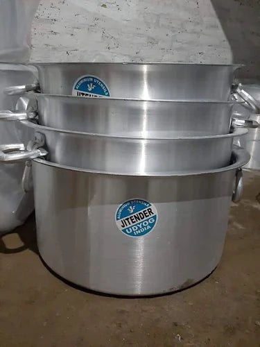 Aluminum Tope in multiple sizes with Lids for closing - Tent Wala