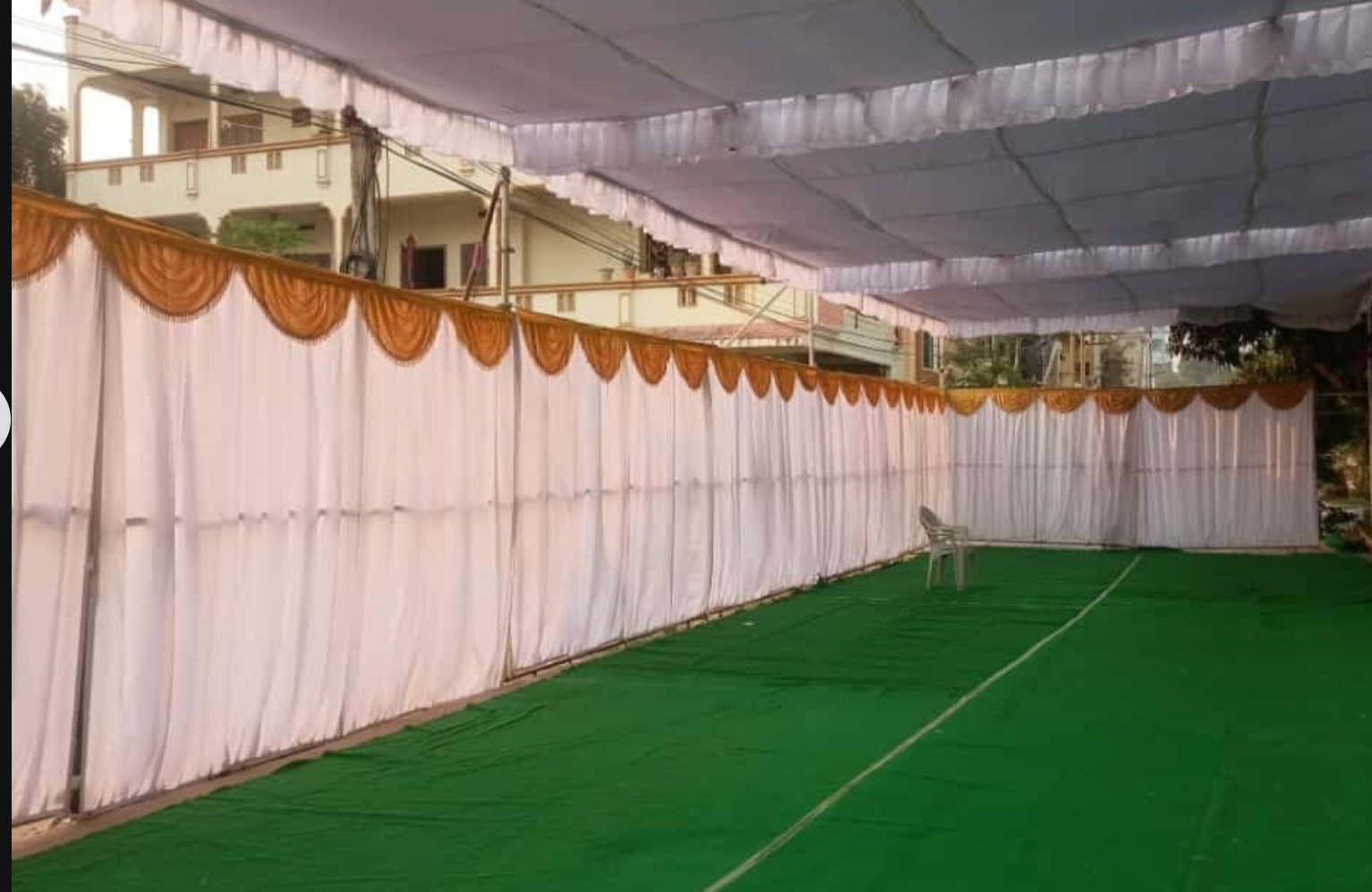 Wall panelling cover for tents