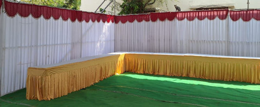 Tent side wall panel with cloth